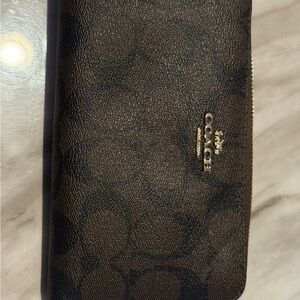 Coach Signature Dark Brown Wallet